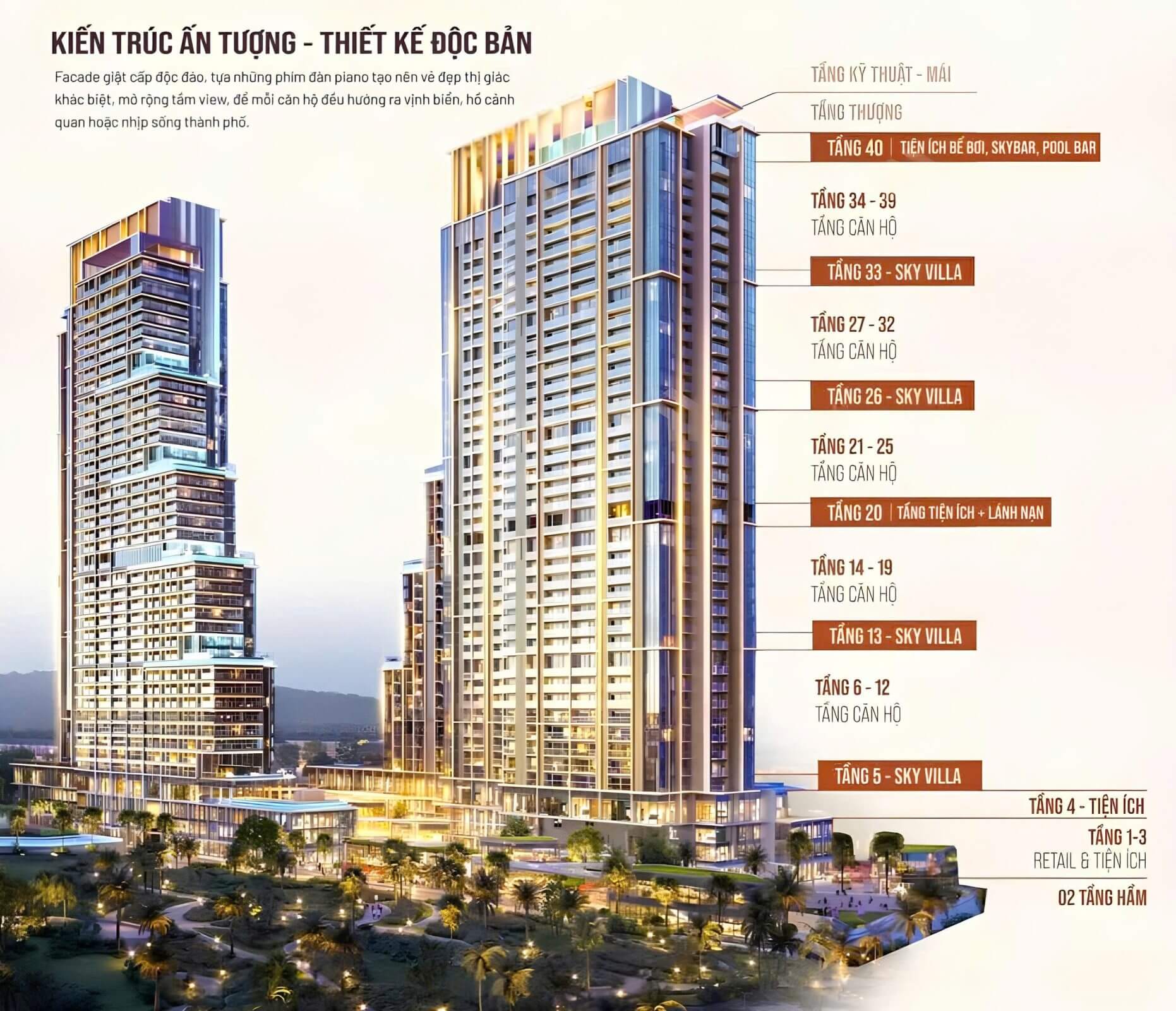 mặt bằng tầng dự án aria bay hạ long