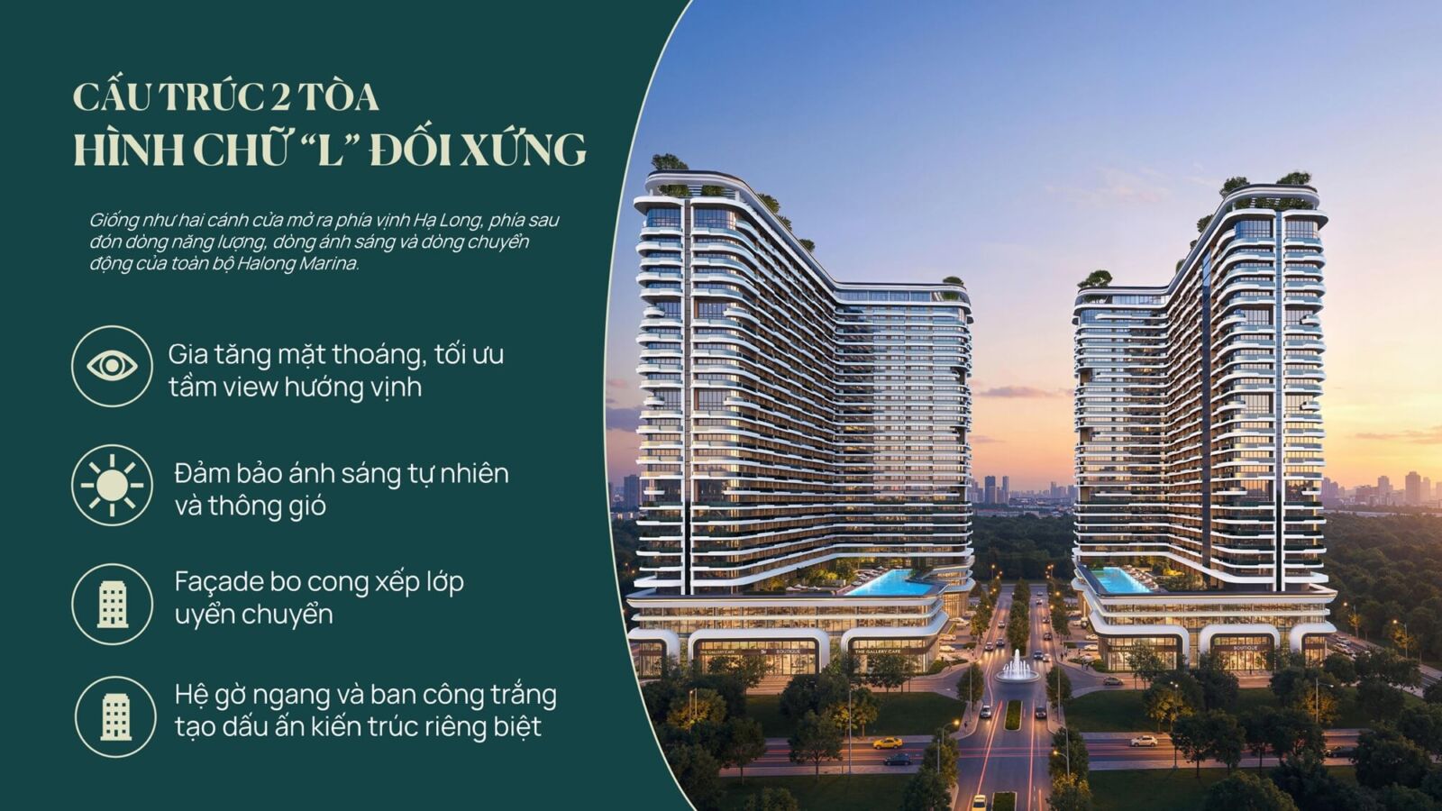 kiến trúc dự án prima bay hạ long