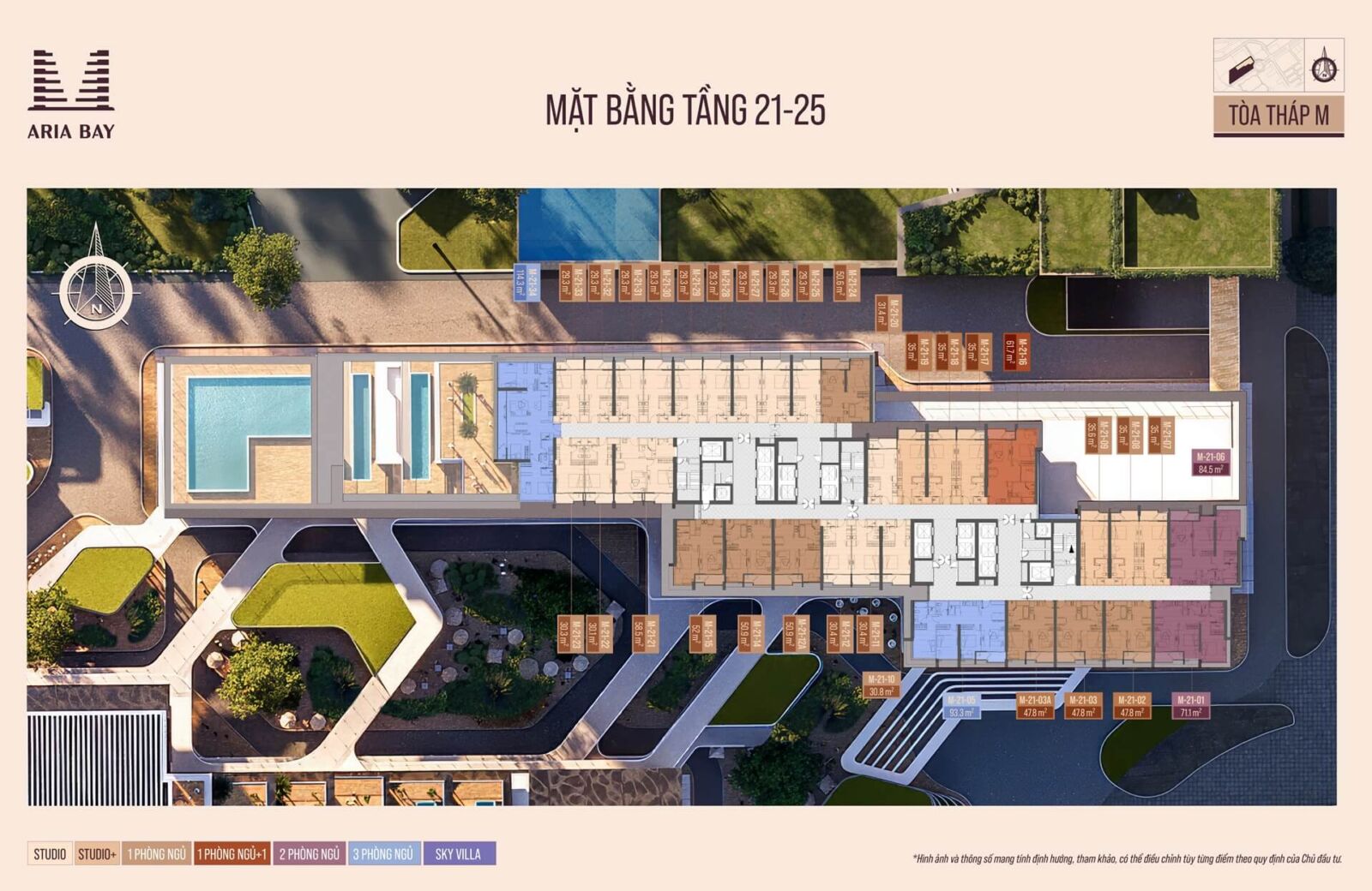 mặt bằng dự án aria bay hạ long