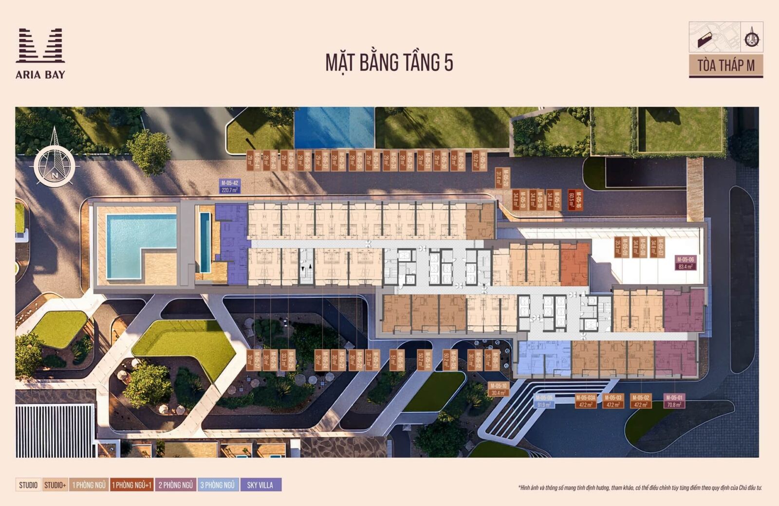 mặt bằng dự án aria bay hạ long