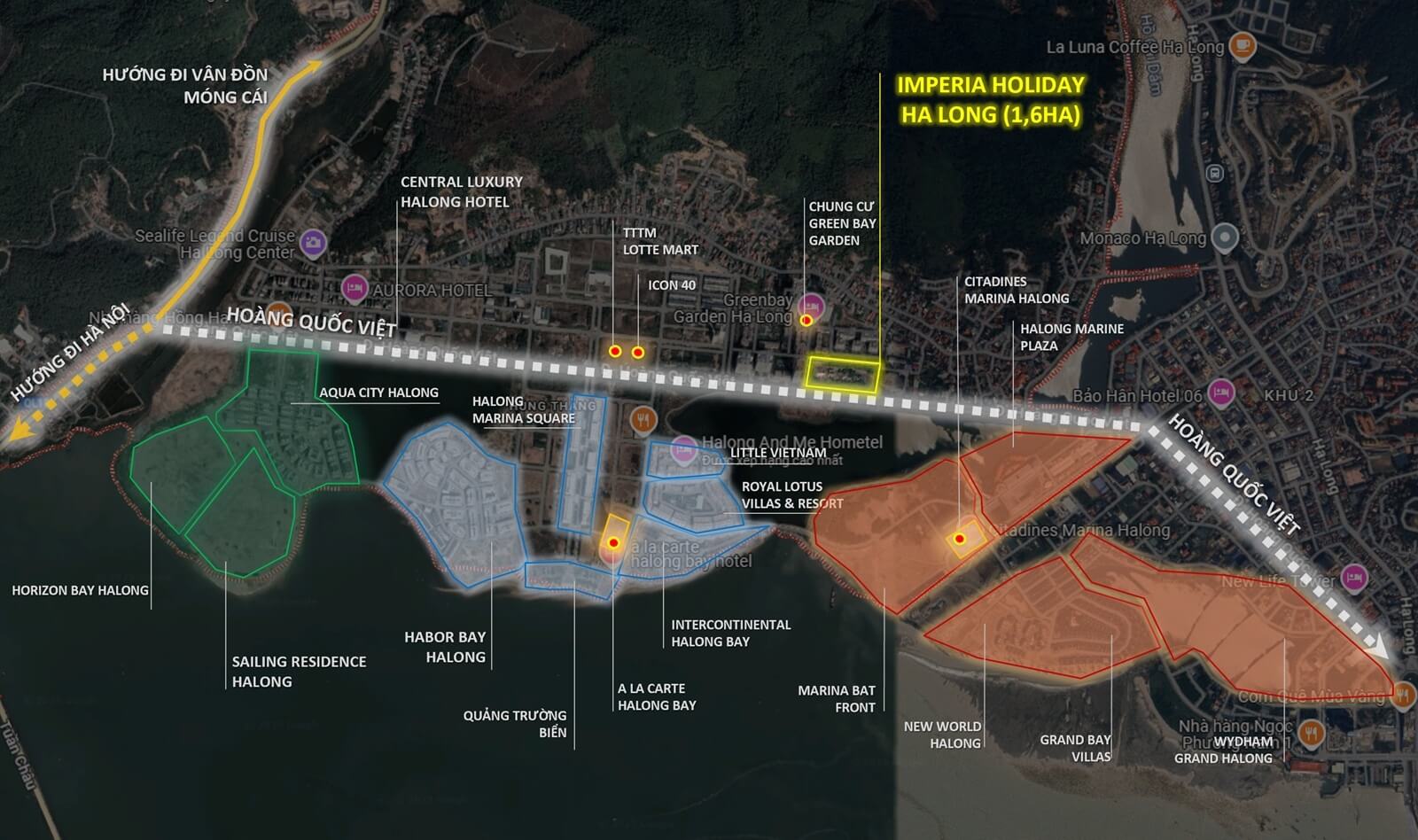 vị trí dự án imperia holiday hạ long